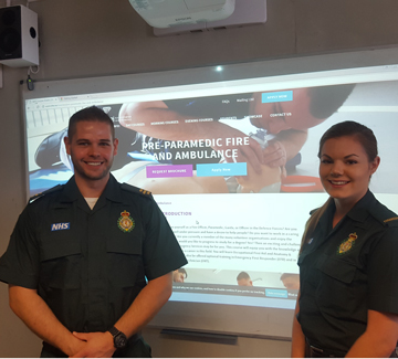 BFEI welcomes back Fire and Ambulance graduate, Peter Collins