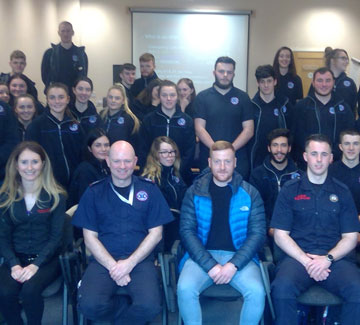 Pre-Paramedic Fire and Ambulance Students Visit the Emergency Services Training Institute